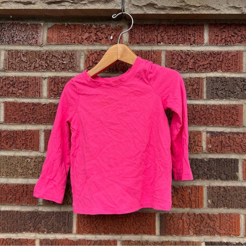 Cat & Jack Hot Pink Long Sleeve Tee Shirt Top